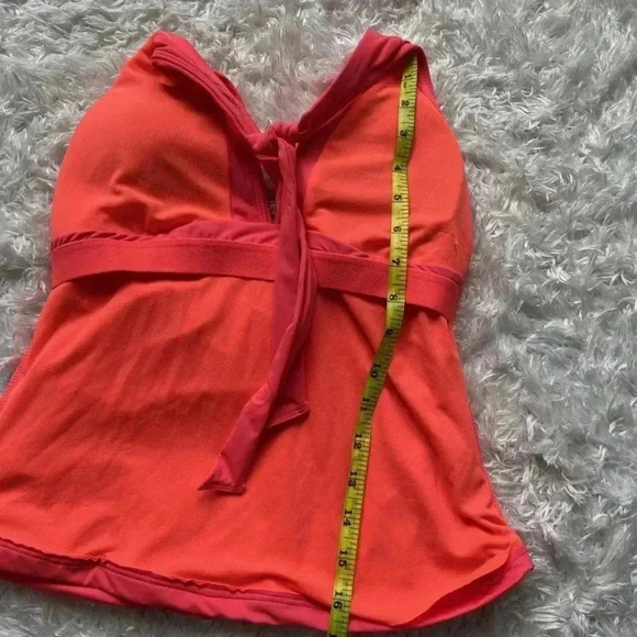 Athleta Halter Swimming Tank Top Orange Size S - Picture 9 of 12